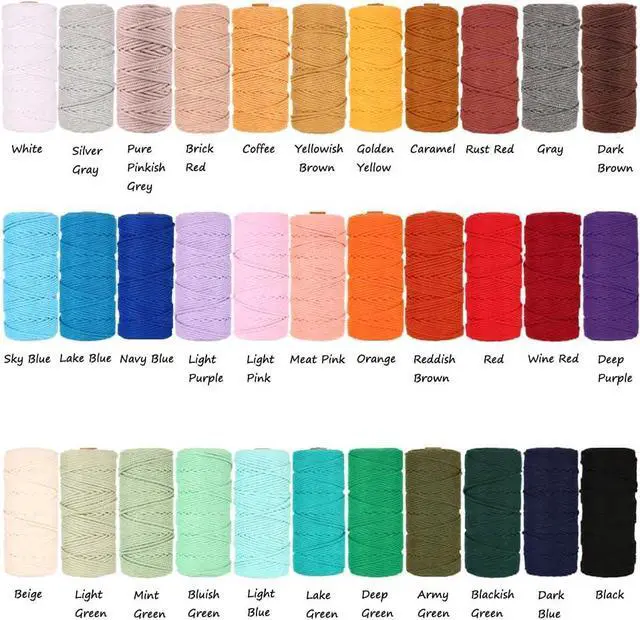 Alt view image 2 of 7 - FLIPPED Macrame Cord,3mm x109 Yards 100% Natural Macrame Cords Colored Cotton Macrame Rope Craft Cord for DIY Crafts Knitting Plant Hangers Christmas Wedding Decor(Natural Color/Beige)