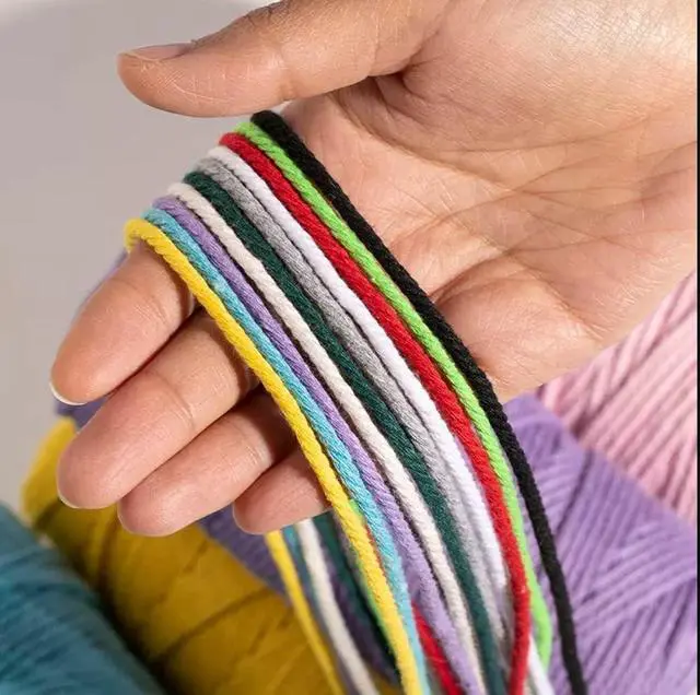 Alt view image 3 of 7 - FLIPPED Macrame Cord,3mm x109 Yards 100% Natural Macrame Cords Colored Cotton Macrame Rope Craft Cord for DIY Crafts Knitting Plant Hangers Christmas Wedding Decor(Natural Color/Beige)