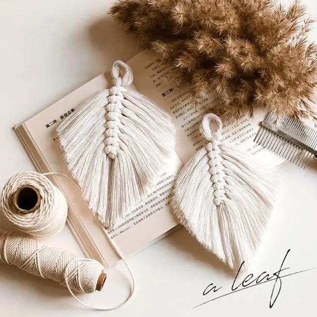 Alt view image 5 of 7 - FLIPPED Macrame Cord,3mm x109 Yards 100% Natural Macrame Cords Colored Cotton Macrame Rope Craft Cord for DIY Crafts Knitting Plant Hangers Christmas Wedding Decor(Natural Color/Beige)