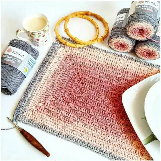 Alt view image 4 of 7 - YarnArt Macrame Cotton Spectrum 80% Cotton Multicolor Cord 8.8 oz (250g), 246 yds (225m) Colorful Rope for Knots, Weaving, DIY Crafts Worsted Weight Aran (4) (1306)