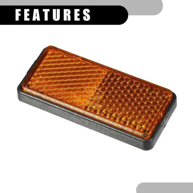 Alt view image 6 of 7 - 4pcs 2.20"x0.98" Universal Reflector - Rectangle Motorcycle Bike Safety Reflector Increase Visibility and Safety on The Road - Plastic Orange