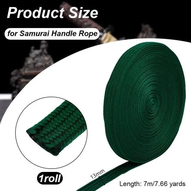Alt view image 2 of 6 - OLYCRAFT Ito Sageo Wrapping Cord Silk-Cotton Blend Rope Sword Handle Cord for Japanese Samurai Katana Swords Handle Rope