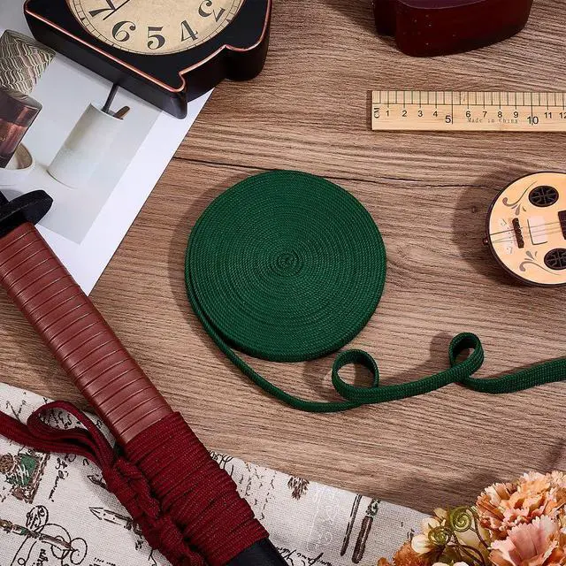 Alt view image 5 of 6 - OLYCRAFT Ito Sageo Wrapping Cord Silk-Cotton Blend Rope Sword Handle Cord for Japanese Samurai Katana Swords Handle Rope