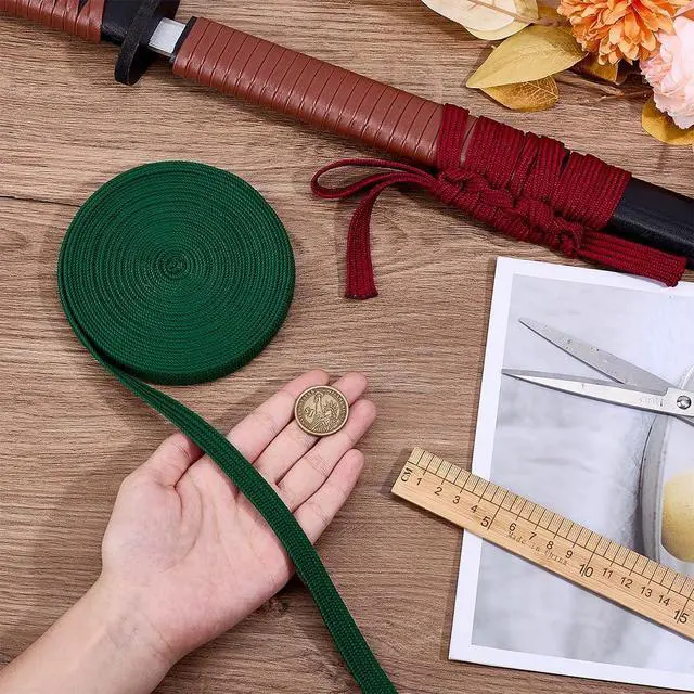 Alt view image 3 of 6 - OLYCRAFT Ito Sageo Wrapping Cord Silk-Cotton Blend Rope Sword Handle Cord for Japanese Samurai Katana Swords Handle Rope