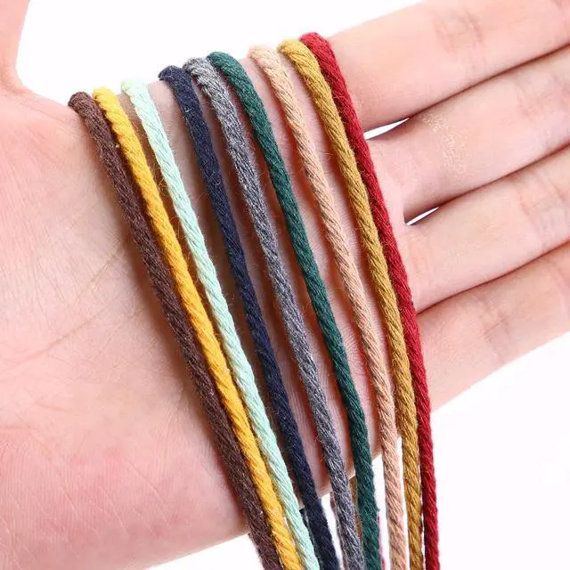 Alt view image 2 of 7 - Black Macrame Cord 3mm x 109Yards,Colored Cotton Rope Craft Cord Colorful Cotton Cord Twine for Wall Hanging Plant Hangers Crafts Knitting Decorative Projects