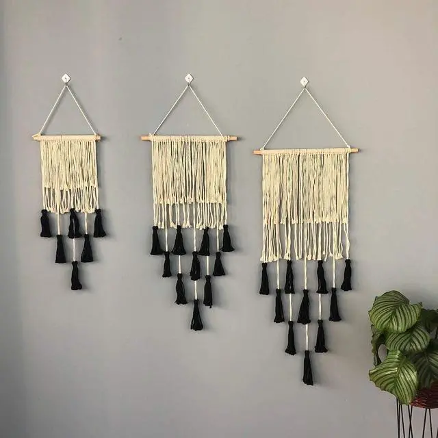 Alt view image 5 of 7 - Black Macrame Cord 3mm x 109Yards,Colored Cotton Rope Craft Cord Colorful Cotton Cord Twine for Wall Hanging Plant Hangers Crafts Knitting Decorative Projects