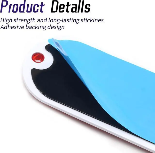 Alt view image 4 of 7 - 2 Pack Oval Reflectors, Red | Self Adhesive, Drill Mount, Quick Mount SAE, For Trailers Driveways