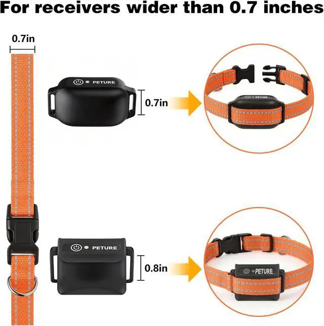 Alt view image 3 of 5 - Dog Shock Collar Replacement Strap, Compatible with Peture Jugbow Bousnic | 3/4 x 27 Inch Adjustable Reflective Nylon Strap with Buckle for Small Medium Large Dogs Training