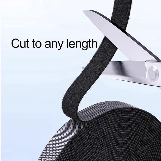 Alt view image 4 of 7 - 60ft x 1/2 Inch Hook and Loop Straps Double Sided Roll, Fastening Reusable Cable Ties Self Gripping, Adjustable Cord Straps Cable Management Tape for Home, Office, Wire Bundling
