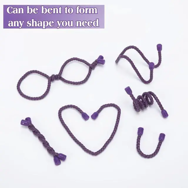 Alt view image 3 of 7 - 8PCS 4 Inch Silicone Cable Ties, Reusable Bendable Rubber Twist Ties | Flexible Silicone, Bendable and Reusable; Strong Grip; for Cord Organizer, Cable Management, Home, Office, Travel