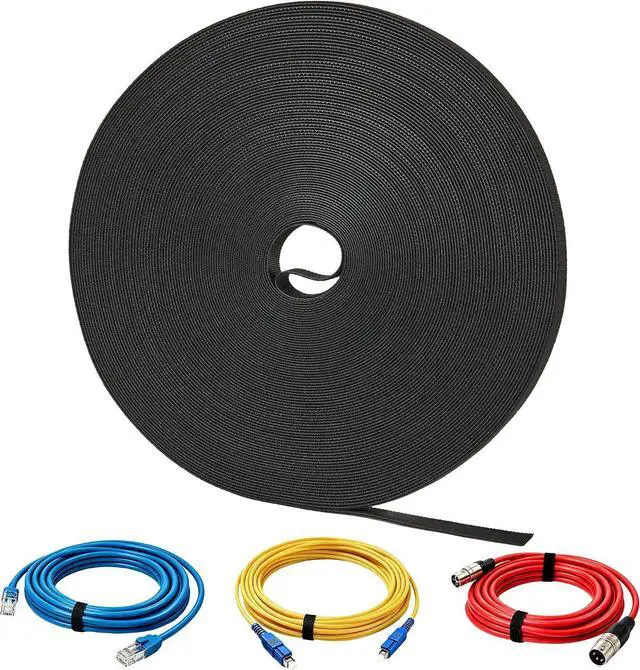 Main image of 50 ft x 1/2 inch Hook and Loop Roll, Reusable Fastening Cable Ties, Multi-Purpose Cable Management Wire Ties Cable Straps for Organizing Home, Office and Data Centers