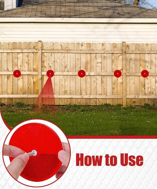 Alt view image 4 of 7 - 16Pcs Red Round Mailbox Reflectors + Screw, Mailbox Reflectors, 3 Inch Reflectors for Car, Bike, Mailbox, Post, Trailer (Red)