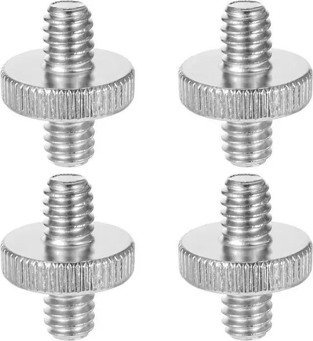 Main image of Standard 1/4"-20 Male to 1/4"-20 Male Tripod Screw, 4 PCS Standard Camera Screw Adapter Converter Double Head Tripod Mounting Thread Light Stand Screws for Shoulder Rig Stud Mounting Accessories