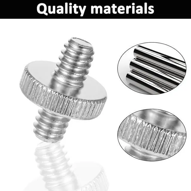 Alt view image 3 of 7 - Standard 1/4"-20 Male to 1/4"-20 Male Tripod Screw, 4 PCS Standard Camera Screw Adapter Converter Double Head Tripod Mounting Thread Light Stand Screws for Shoulder Rig Stud Mounting Accessories