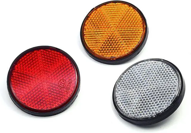 Alt view image 4 of 6 - Surf turtle 6Pcs Plastic Universal Screw Mount Reflective Warning Reflector | for Motorcycle Bike