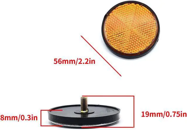 Alt view image 2 of 6 - Surf turtle 6Pcs Plastic Universal Screw Mount Reflective Warning Reflector | for Motorcycle Bike