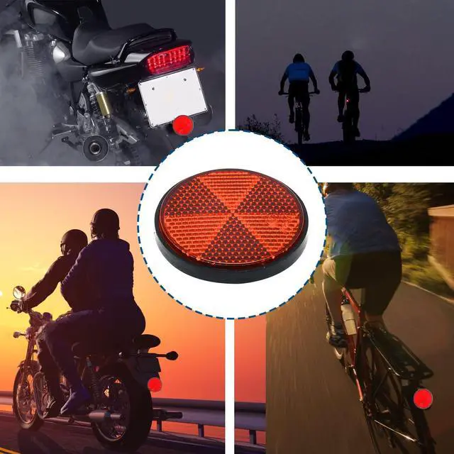Alt view image 5 of 6 - Surf turtle 6Pcs Plastic Universal Screw Mount Reflective Warning Reflector | for Motorcycle Bike