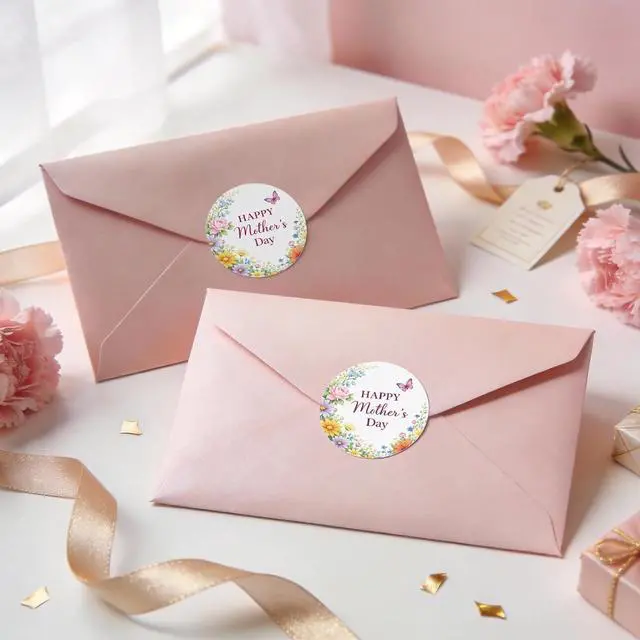 Alt view image 4 of 7 - Alynta Happy Mothers Day Stickers 2 Inch 60Pcs Mother's Day Stickers | Large Round Mothers Day Gift Sticker Self-Adhesive Floral Sticker Labels for Envelope Seals Cards Party Favors (Multicolor)