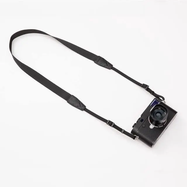 Alt view image 2 of 5 - Camera Strap, Camera Neck Shoulder Strap, PX00A BK | Black soft durable nylon strap, for women men photographers, compatible with Canon, Nikon, Sony, Fujifilm etc DSLR mirrorless