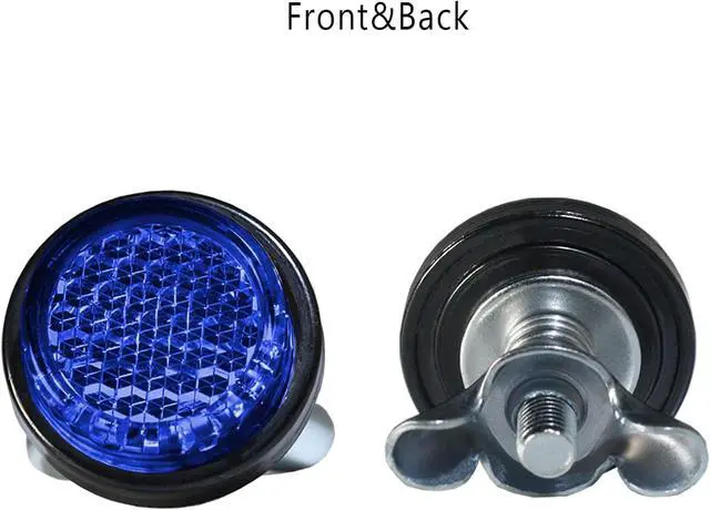 Alt view image 5 of 6 - Deep Blue Reflector Motorcycle License Plate Bolts and Nuts