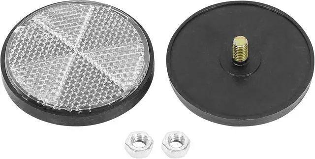 Alt view image 4 of 6 - F FIERCE CYCLE Pair M6x1.0 White Plastic Universal Screw Mount Reflective Warning Reflector for Motorcycle Bike