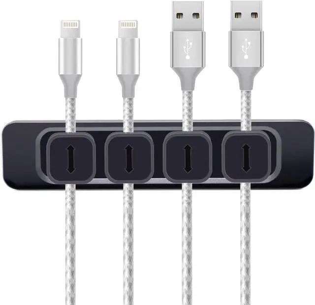 Main image of DRM Cable Clips Organizer Magnetic Cable Management Clips Cord Organizer Self Adhesive Sticky for All Wires, Desk Wall Desktop Cord Office Home USB Cable Power Wire Mouse Cable, Black
