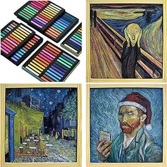 Alt view image 4 of 4 - Non Toxic Artist Pastels,Square Soft Pastels Set,Chalks 12/24/36/48 Colors Soft Dry Pastel Artist Chalk Pastel Sticks for Office School Art Drawing Painting Supplies Professional Art Pastel (12Pcs)