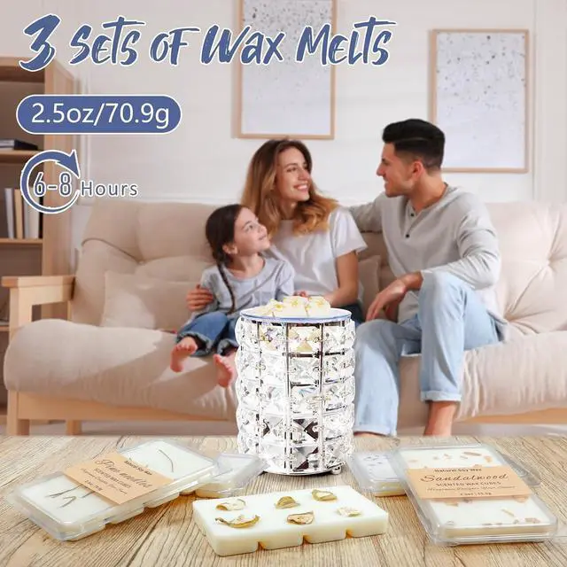 Alt view image 6 of 7 - SCENTORINI Wax Melts, Premium Wax with Essential Oil, 2.5oz x 3 Pack | Summer Scents, Scented Wax Cubes, Natural Dried Flower, Pine Needles, Sandalwood, Mediterranean Fig