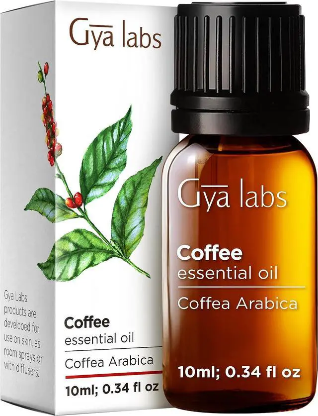 Main image of 100% Pure Coffee Essential Oil for Skin & Diffuser - 0.34 Fl Oz | Coffee Oil for Perfume & DIY Candle Making Scent, Rich Roasted Aroma for Home Fragrance, Aromatherapy Grade Oil - Gya Labs