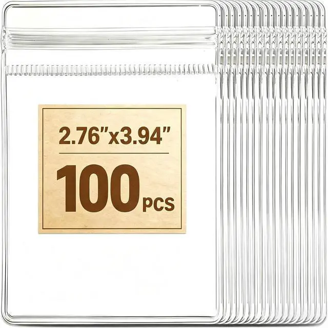 Main image of 100Pcs Clear Jewelry Storage Bags, Resealable PVC Jewelry Pouches with Self-Sealing Zipper, Anti-Tarnish Plastic Bags for Rings, Earrings, Bracelets, Small Jewelry Packaging 2.76 x 3.94 in