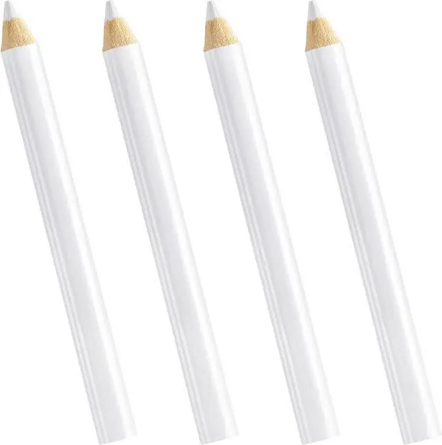 Main image of 4PCS Fabric Pencils for Sewing, White, 8.75 cm | Water Soluble Sewing Fabric Maker, Tailors Chalk Pencils for Dressmakers DIY Crafts