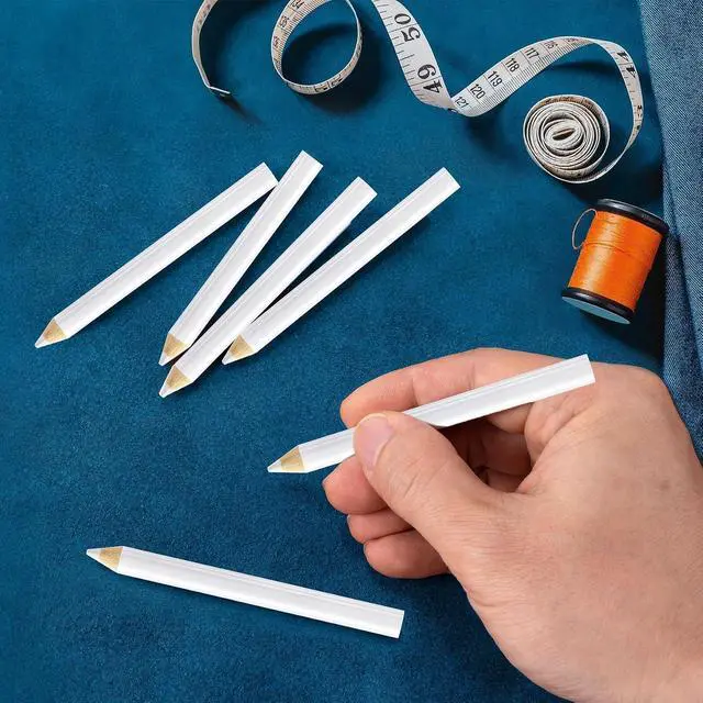 Alt view image 4 of 6 - 4PCS Fabric Pencils for Sewing, White, 8.75 cm | Water Soluble Sewing Fabric Maker, Tailors Chalk Pencils for Dressmakers DIY Crafts