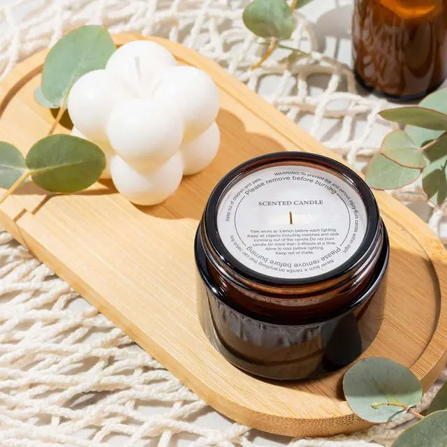 Alt view image 5 of 6 - MECCANIXITY 60 Pcs Candle Dust Covers, 6cm/2.4" Round Printed Translucent Candles Drip Protectors Lid Accessories Letter Pattern for Craft Fragrance Making Jars Boxes Packaging