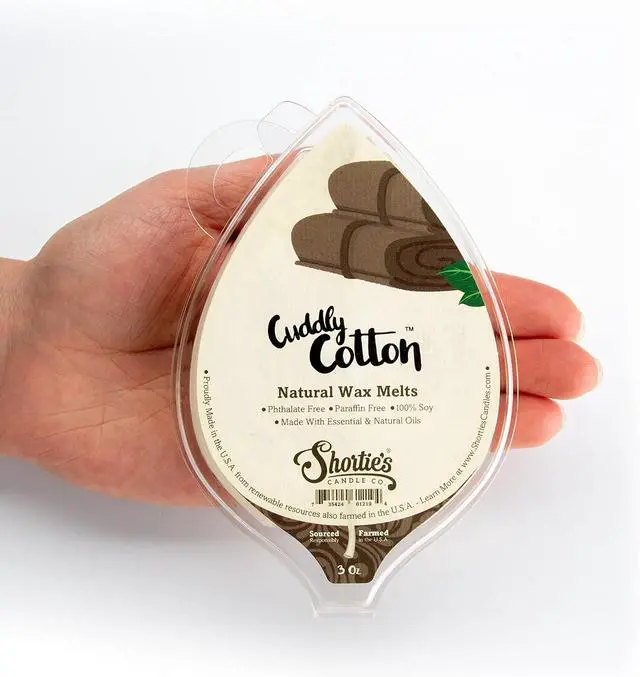 Alt view image 4 of 7 - Shortie's Candle Company Cuddly Cotton Natural Soy Wax Melts - 1 Highly Scented 3 Oz. Bar - Made with 100% Soy and Essential Fragrance Oils - Phthalate & Paraffin Free, Vegan, Non-Toxic