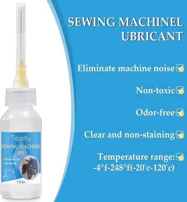 Alt view image 2 of 6 - Sewing Machine Oil with Needle Tip and Double Head Brush, Fine Light Machine Oil, Universal Clear Lubricanting Oil for Most Light Machine, 1FL.OZ.