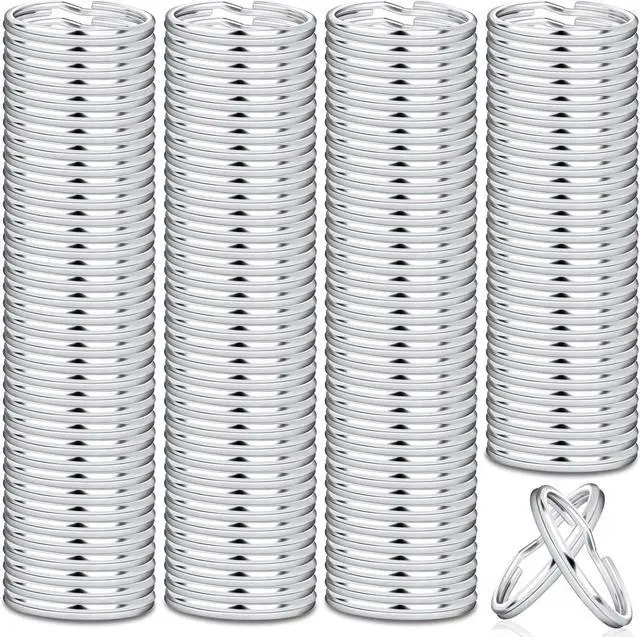 Main image of PAXCOO 200Pcs Split Key Rings Bulk for Keychain and Crafts, 1 inch (25mm)