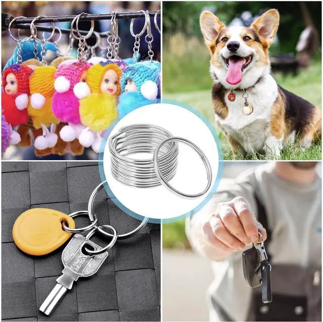 Alt view image 2 of 7 - PAXCOO 200Pcs Split Key Rings Bulk for Keychain and Crafts, 1 inch (25mm)