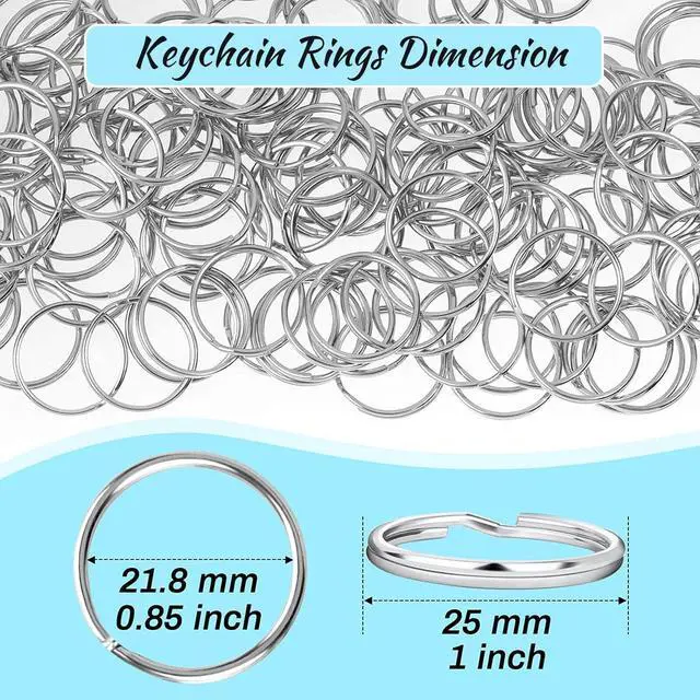 Alt view image 3 of 7 - PAXCOO 200Pcs Split Key Rings Bulk for Keychain and Crafts, 1 inch (25mm)