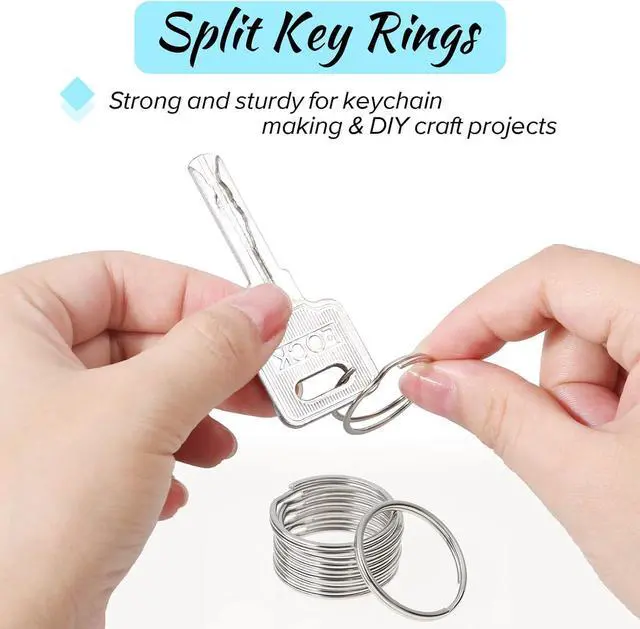 Alt view image 4 of 7 - PAXCOO 200Pcs Split Key Rings Bulk for Keychain and Crafts, 1 inch (25mm)