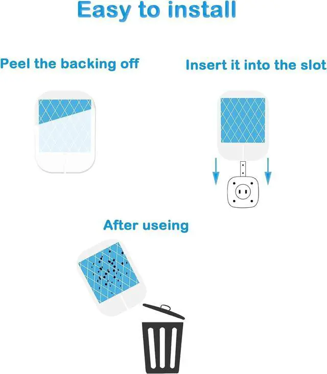 Alt view image 5 of 5 - SGZ&ZGS 36 Pack VF01T Replacement Sticky Glue Boards,Indoor Plug in Refill Cards,Safer-Home Indoor,Plug in, Bule
