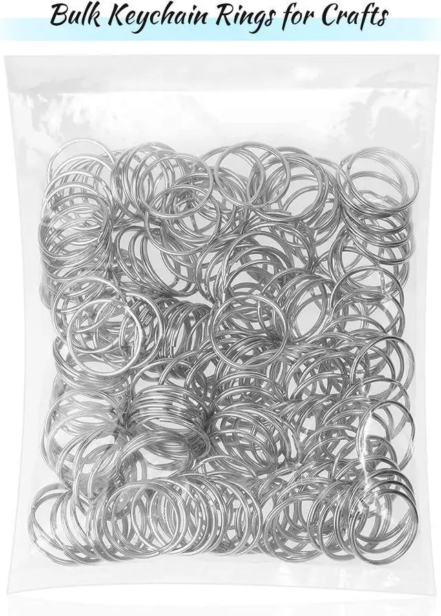 Alt view image 7 of 7 - PAXCOO 200Pcs Split Key Rings Bulk for Keychain and Crafts, 1 inch (25mm)