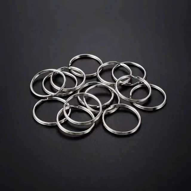 Alt view image 4 of 7 - 100PCS Split Key Rings Bulk for Keychain and Crafts Keychain Rings (Silver 25mm)