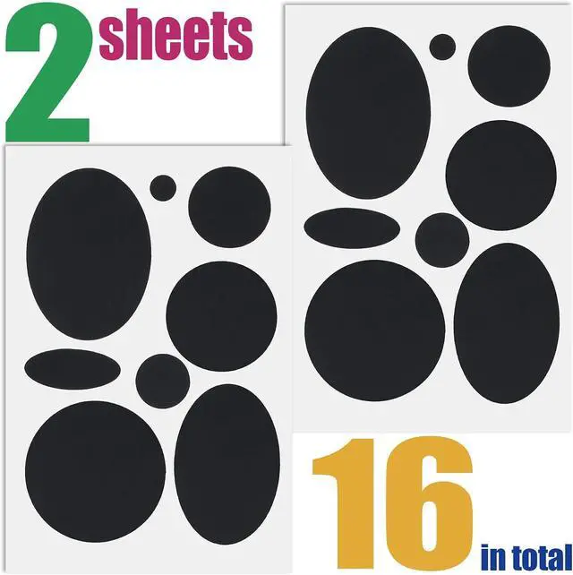 Alt view image 3 of 7 - Pndeyo 16pcs Puffer Down Jacket Repair Patch Kit, 8 Sizes, Black | Nylon Fabric, Self Adhesive, Waterproof, Stick on, Round, for Coat Clothing Tent Sleeping Bags Ski Pants Holes Fixing