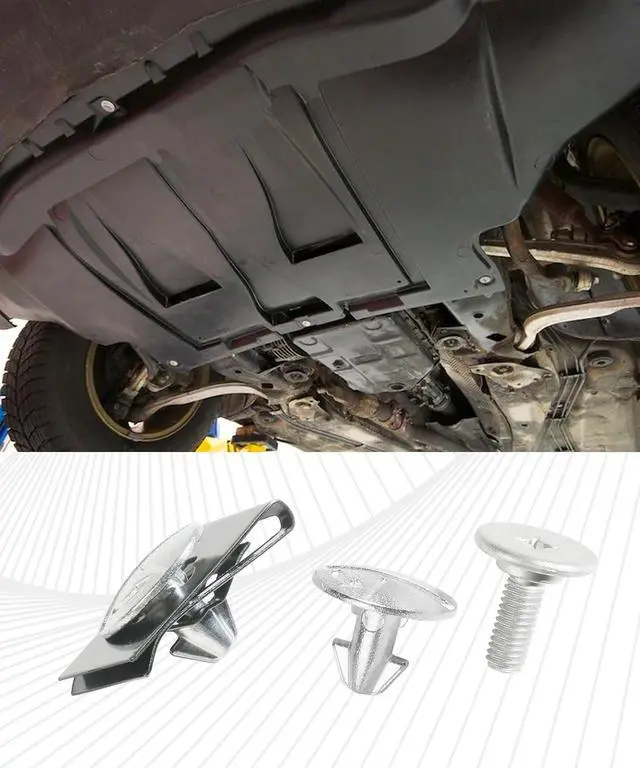 Alt view image 4 of 6 - bylikeho 14 PCS Splash Shield Screws,Car Accessories Car Fastener,Lower Engine Cover Pin Screws,Lower Cover Bolt Engine Splash Shield Bolt Screw Fastener Clip,Replace #90674-TY2-A01 90105-TBA-A00