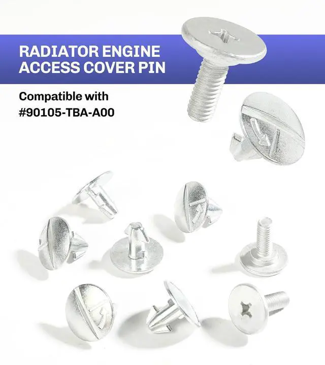 Alt view image 6 of 6 - bylikeho 14 PCS Splash Shield Screws,Car Accessories Car Fastener,Lower Engine Cover Pin Screws,Lower Cover Bolt Engine Splash Shield Bolt Screw Fastener Clip,Replace #90674-TY2-A01 90105-TBA-A00