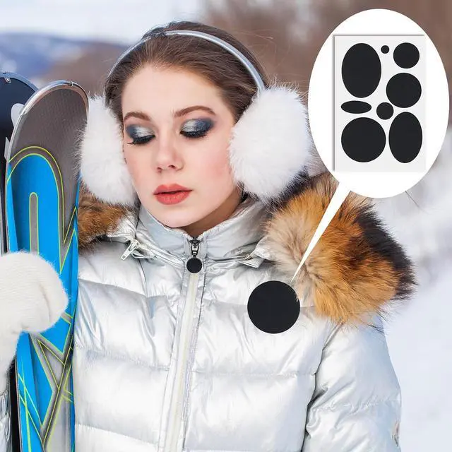 Alt view image 6 of 7 - Pndeyo 16pcs Puffer Down Jacket Repair Patch Kit, 8 Sizes, Black | Nylon Fabric, Self Adhesive, Waterproof, Stick on, Round, for Coat Clothing Tent Sleeping Bags Ski Pants Holes Fixing