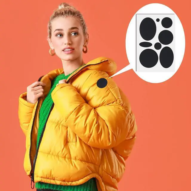 Alt view image 7 of 7 - Pndeyo 16pcs Puffer Down Jacket Repair Patch Kit, 8 Sizes, Black | Nylon Fabric, Self Adhesive, Waterproof, Stick on, Round, for Coat Clothing Tent Sleeping Bags Ski Pants Holes Fixing