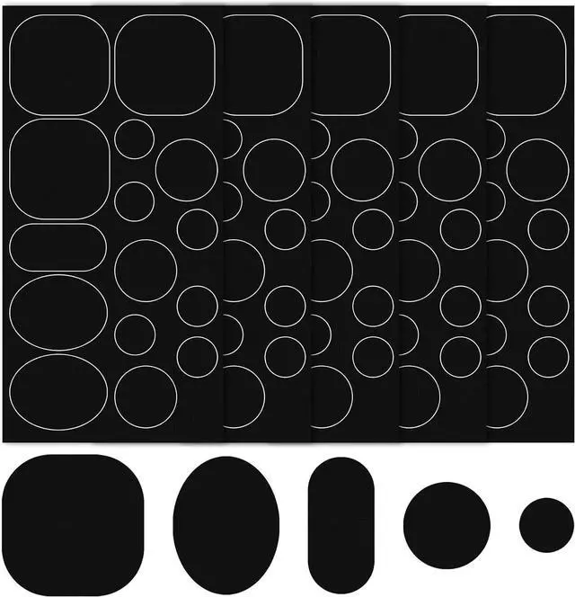 Main image of 75PCS Down Jacket Repair Patch Kit, Pre-Cut Tenacious Repair Tape, Self-Adhesive Nylon Fabric Repair Patch for Down Jackets, Clothing, Tents, Sleeping Bags, Backpacks (Black)