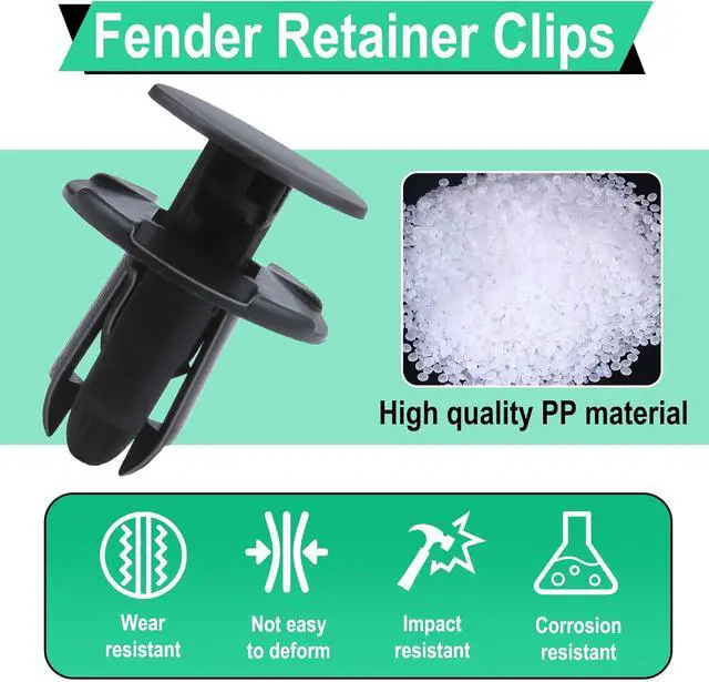 Alt view image 3 of 7 - 20 PCS Fender Liner Push-Type Retainer Clip Fastener, Car Retainer Clips | Bumper Engine Under Cover Clip, Compatible with Hyundai Kia Accent, Azera, Equus, Elantra, Genesis, Replaces GM: 86595-2T500
