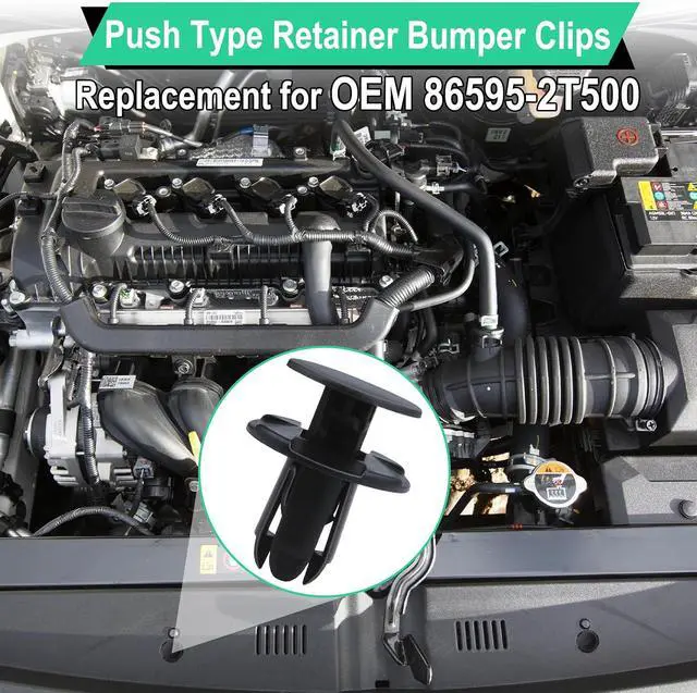 Alt view image 4 of 7 - 20 PCS Fender Liner Push-Type Retainer Clip Fastener, Car Retainer Clips | Bumper Engine Under Cover Clip, Compatible with Hyundai Kia Accent, Azera, Equus, Elantra, Genesis, Replaces GM: 86595-2T500